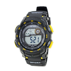 Waterproof Mens Multifunction Digital Watches Tell Day and Date , Black PVC / North