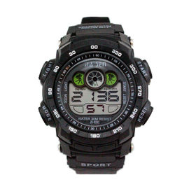 Simple Black Sport Multifunction Digital Mens Watches 3 ATM Waterproof