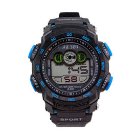 Simple Black Sport Multifunction Digital Mens Watches 3 ATM Waterproof