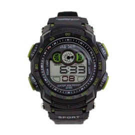 Simple Black Sport Multifunction Digital Mens Watches 3 ATM Waterproof