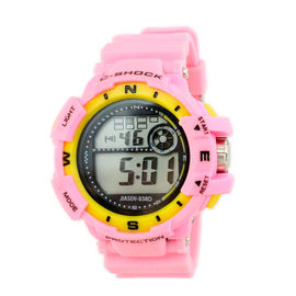 Colorful PVC Band Multifunction Digital Ladies Wrist Watch Professional
