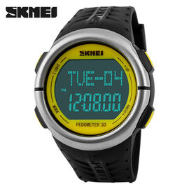Stainless Steel Back Heart Rate Sport Watch Waterproof Japan / China Movement