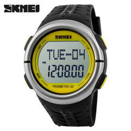Stainless Steel Back Heart Rate Sport Watch Waterproof Japan / China Movement
