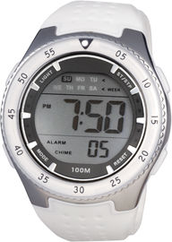 Men Round Sporty Gents Digital Watch With 100m Water Resistant Chronograph