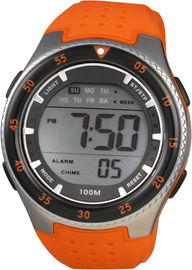 Men Round Sporty Gents Digital Watch With 100m Water Resistant Chronograph