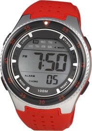 Men Round Sporty Gents Digital Watch With 100m Water Resistant Chronograph