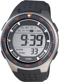 Men Round Sporty Gents Digital Watch With 100m Water Resistant Chronograph