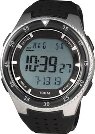 Men Round Sporty Gents Digital Watch With 100m Water Resistant Chronograph