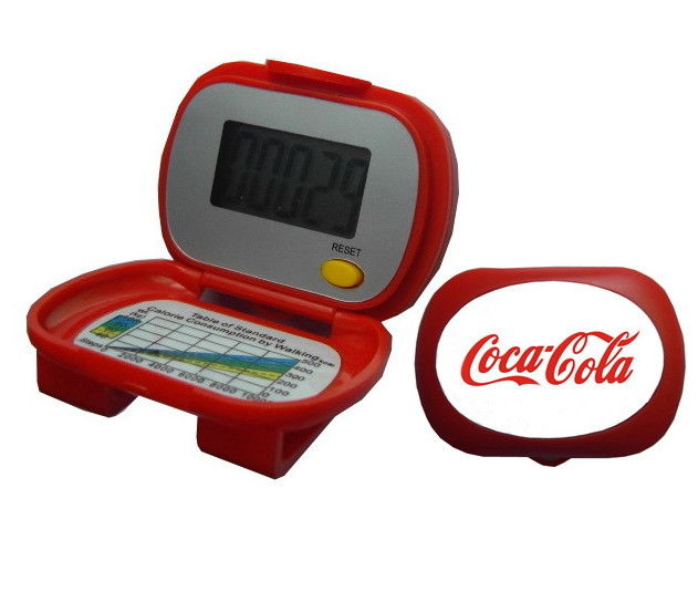 Step Counter Pedometer with Cocacola Logo Red Digiwalker Pedometers