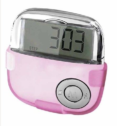 Pink Calorie Counter Pedometer Accurate Distance Counter with Belt Clip