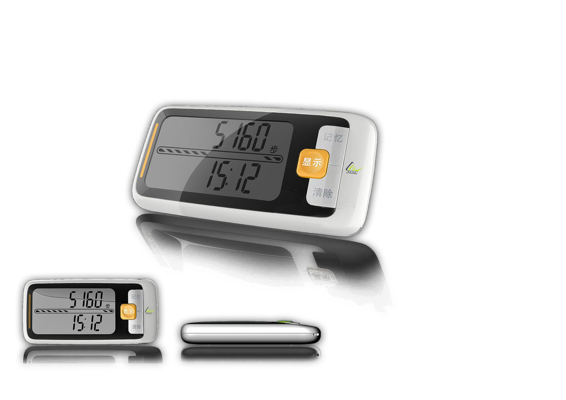 Seven Days Memory with Clock 3D Sensor Pedometer with Design Patent