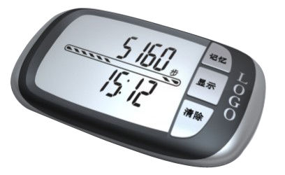 Digital Pocket Pedometer with Clock Multi Function Promotional Gift