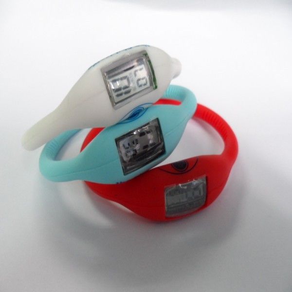 100% Eco-Friendly Silicone Wristband Watch , Anion Negative Ion Sports Wrist Swim Watch