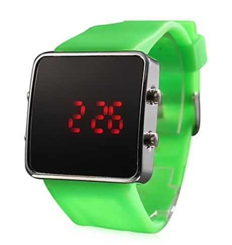 Cool Touch LED Digital Wrist Watch With Stainess Steel Case , LED Mirror Watch