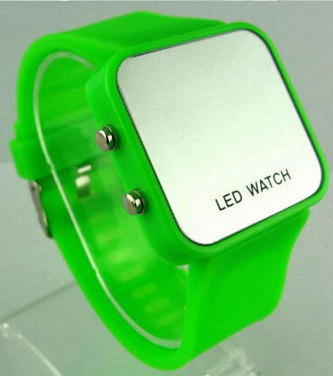 Plastic Case glass Screen LED Digital Wrist Watch With Time And Date Function