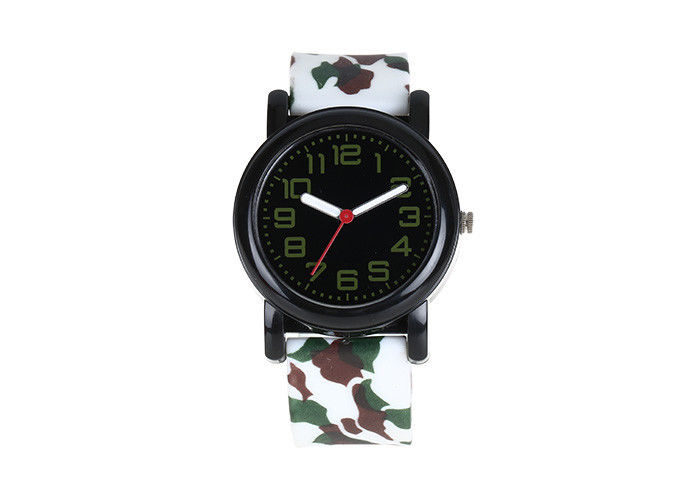3 ATM Waterproof ABS Case Printing PU Strap Plastic Watch Stainless Steel Case Back