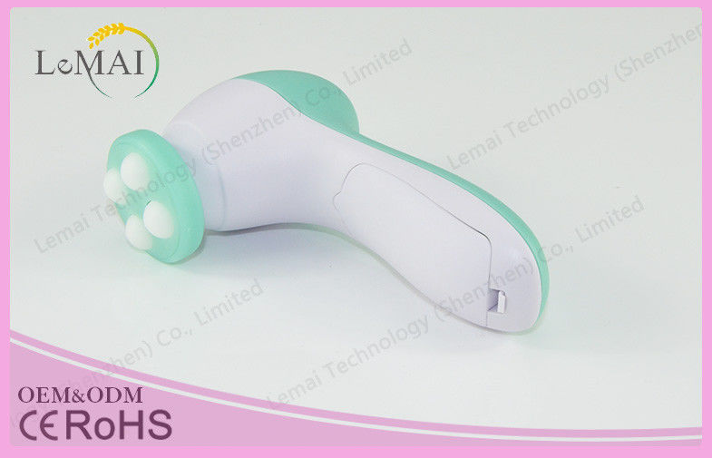 Mini Electric Facial Brush for Deep Cleansing , Pink / Red / Green 4 In 1 Beauty Cleaner