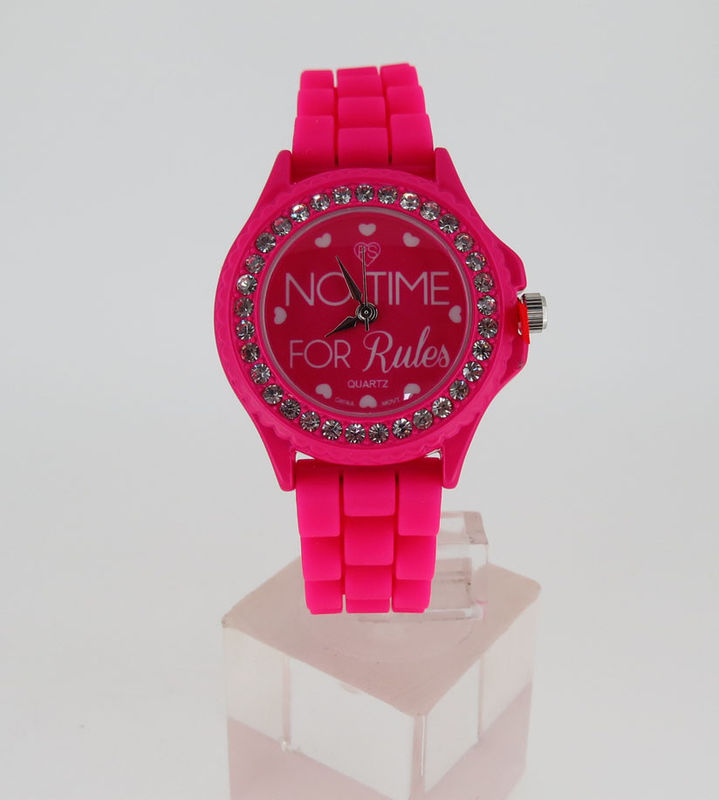 Teenage Roses Red Silicone Wristband Watch Small Round Face Promotion Watch For Girls